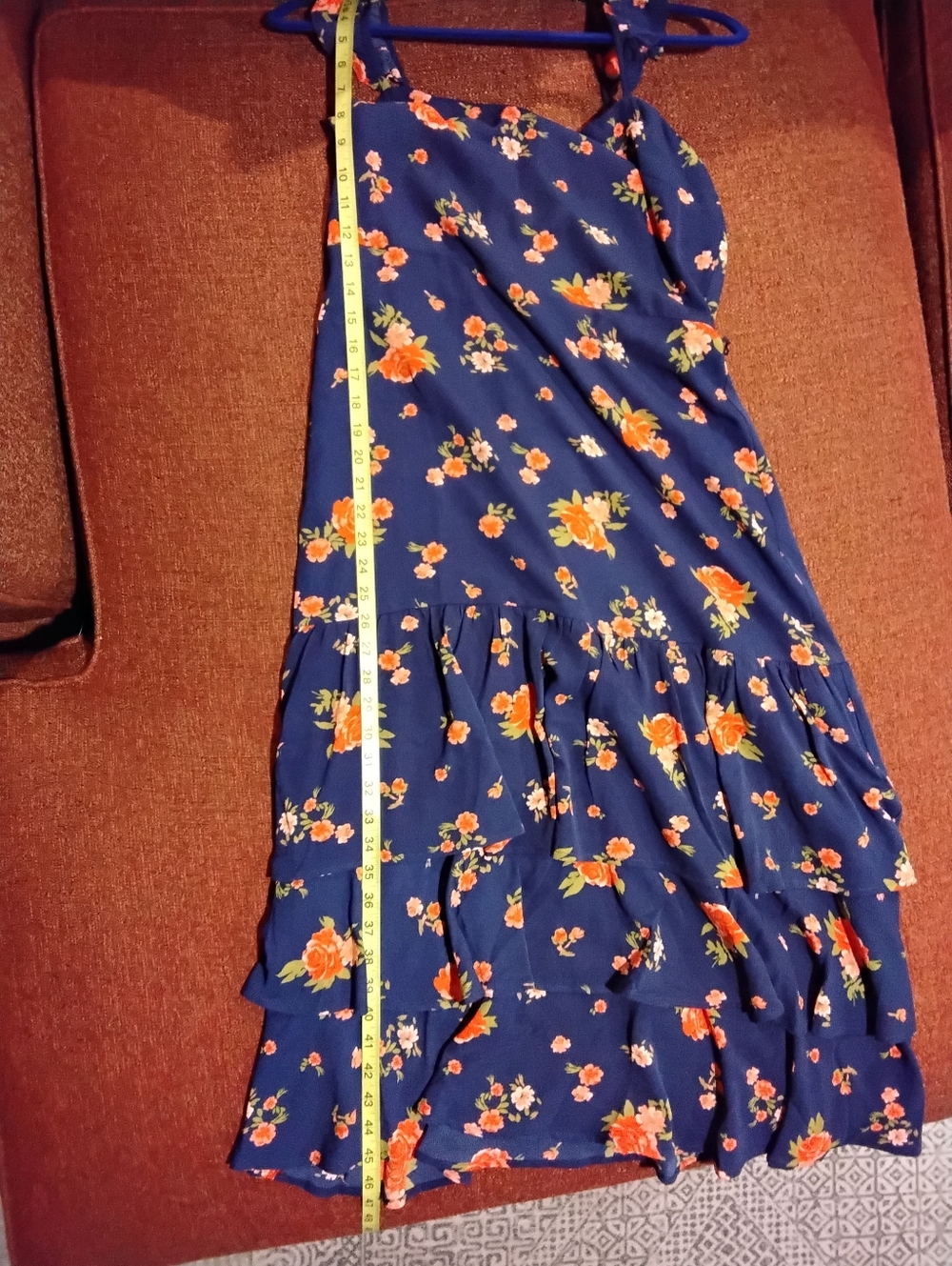 Sugarlips Navy Maxi Dress with Red Floral Print - Picture 9 of 9